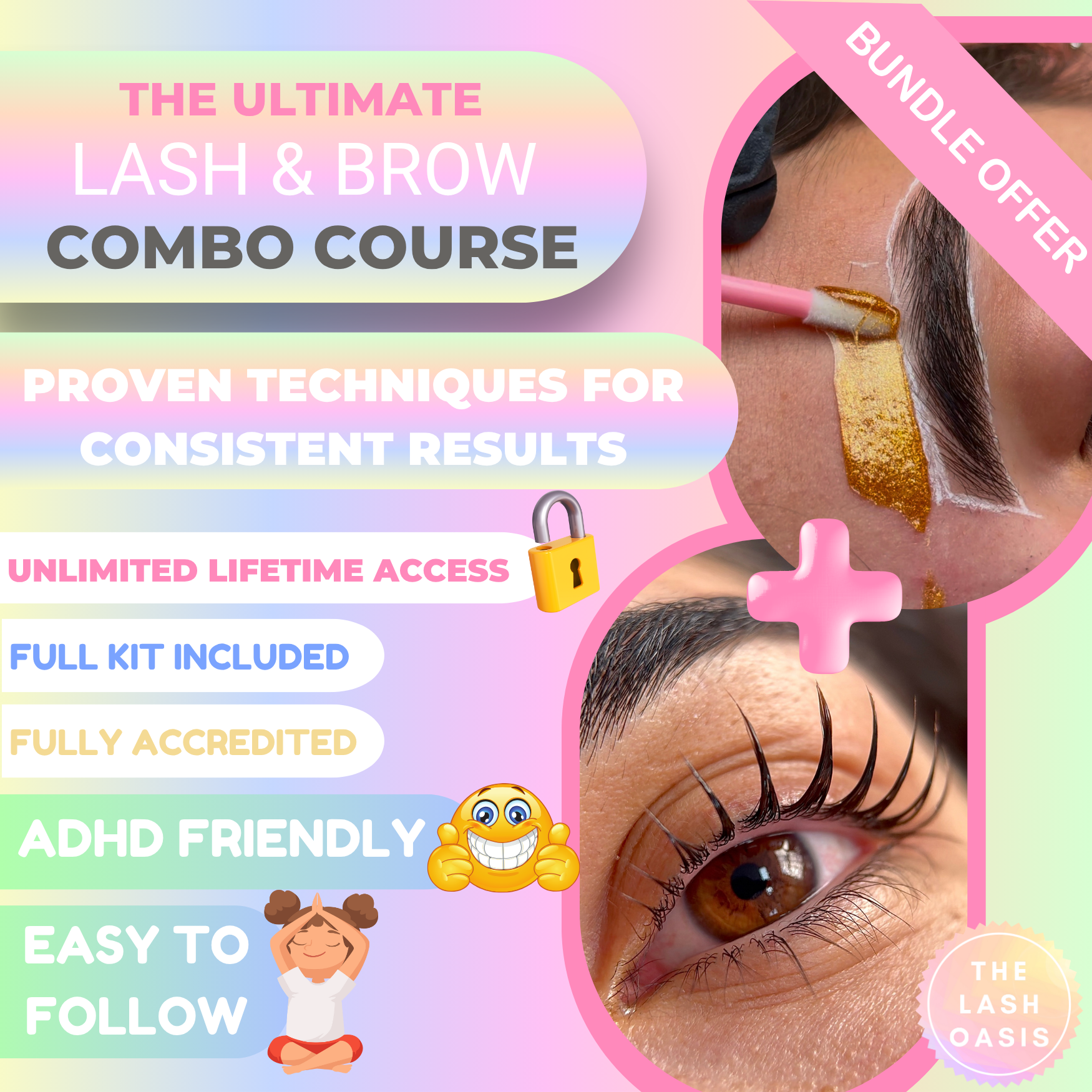 Lash Lift & Tint + Brow Lamination, Tinting & Waxing Accredited Course